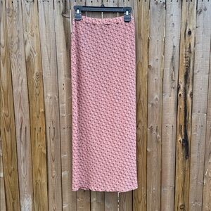 Musier Paris logo printed Elegant Pink Patterned Skirt